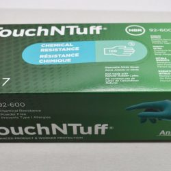 Ansell TouchNTuff 92-600 green disposable nitrile examination gloves