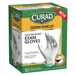 CURAD Shield textured medical nitrile exam gloves box
