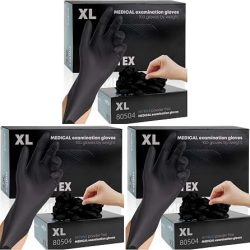 Finitex 5 mil heavy-duty black nitrile gloves box