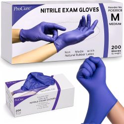 ProCure disposable medical exam nitrile gloves box